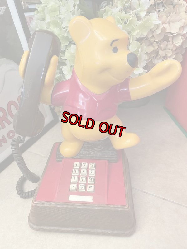 画像1: Disney Winnie the Pooh  doll home telephone / ディズニー　クマのプー　キャラクター電話機 (1)