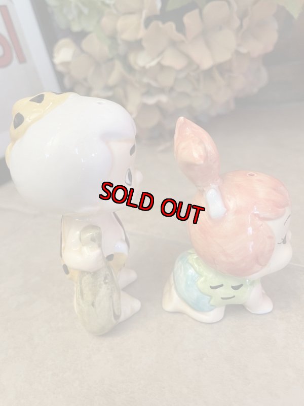 画像5: Flintstones Bamm Bamm & Pebbles Ceramic Salt & Pepper (D) 1990 / フリントストーン　バンバンとペブルスの陶器製、ソルト＆ペッパー、塩コショウのセット  (5)