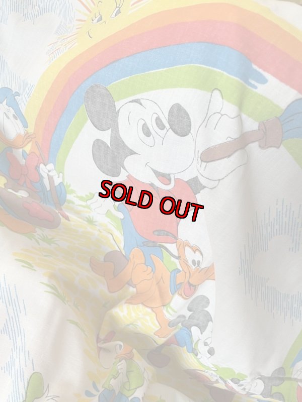 画像7: Disney Mickey Mouse Flat  sheet (A) 60‘s / ディズニーのミッキーマウス　フラットシーツ (7)