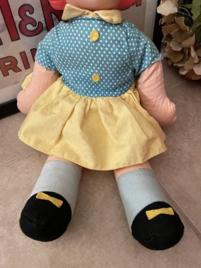 画像2: Dennis the Menace Margaret 38cm rubber face doll 1968 / わんぱくデニスのマーガレット ラバーフェイス ドール