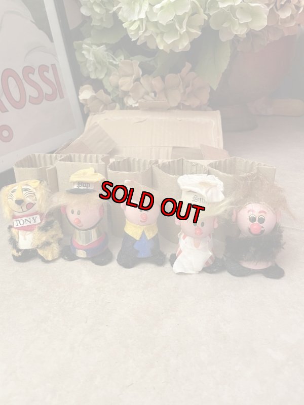 画像1: Kelloggs Cereal Friendly Fork wooden Tony,  Snap Dolls with Box / ケロッグ　シリアル　フレンドリーフォーク　箱入り木製　トニー、スナップ、、人形70‘s (1)