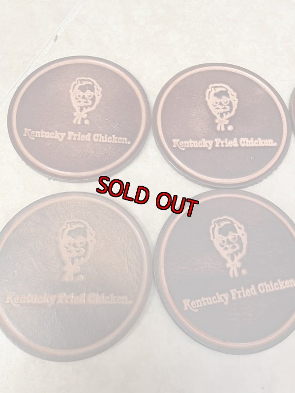 画像9: Kentucky Fried Chicken Coaster set of 6 with holder / ケンタッキーフライドチキン コルク製 6枚 コースターセット (9)
