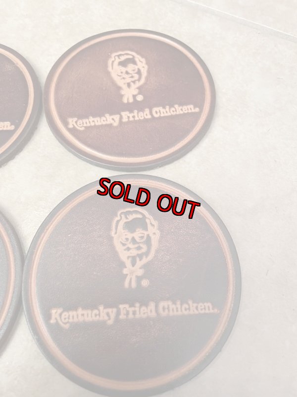 画像10: Kentucky Fried Chicken Coaster set of 6 with holder / ケンタッキーフライドチキン コルク製 6枚 コースターセット (10)