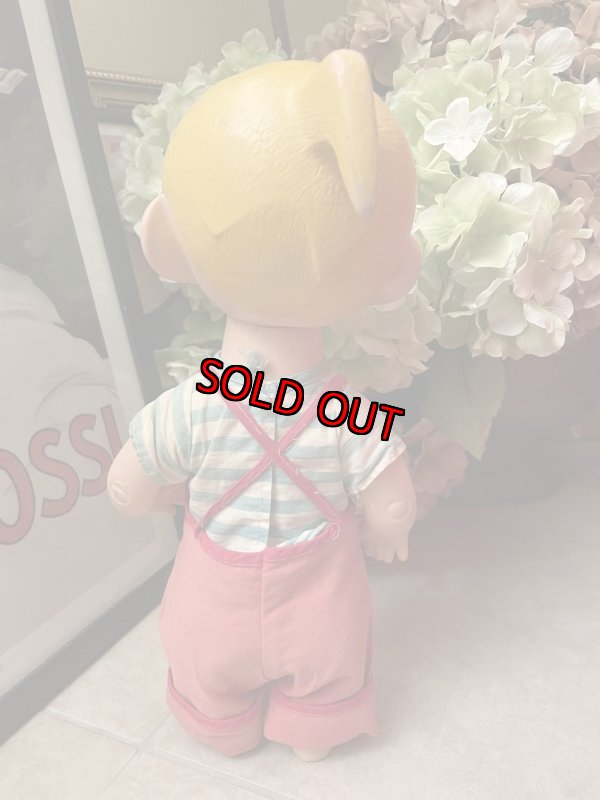 画像4: Dennis the Menace Rubber doll Red Overall 1958 (C) / わんぱくデニス　ラバードール　青と白Tシャツ、レッドオーバーオール (4)