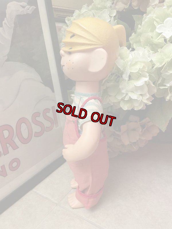 画像3: Dennis the Menace Rubber doll Red Overall 1958 (C) / わんぱくデニス　ラバードール　青と白Tシャツ、レッドオーバーオール (3)