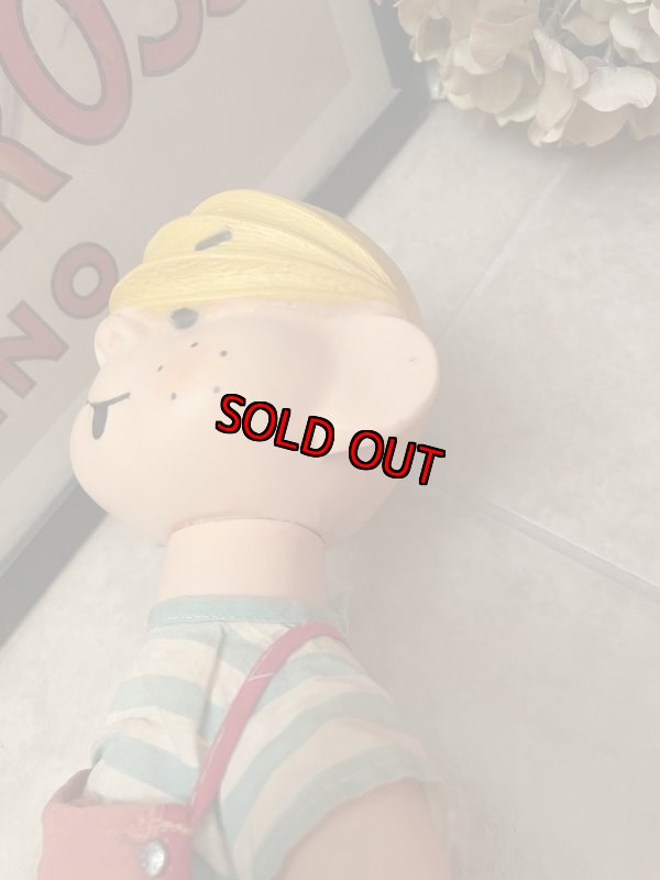 画像10: Dennis the Menace Rubber doll Red Overall 1958 (C) / わんぱくデニス　ラバードール　青と白Tシャツ、レッドオーバーオール (10)