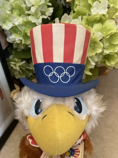 画像1: Sam the Olympic Eagle Plush Doll with Tag 1984 / オリンピックのアメリカマスコット、サム　イーグルオリンピック、タグ付きぬいぐるみ　1984年