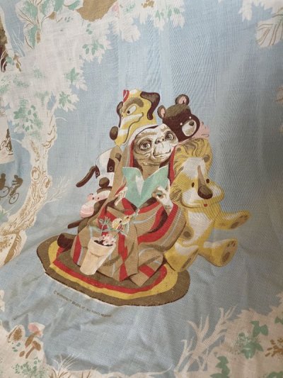 画像1: ET Bed Spread Cover Fabric Sheet/ ET、イーティーのベッドカバー