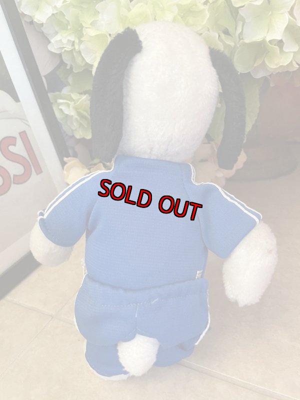 画像4: Snoopy Blue Sweat suits Plush Stuffed Doll (A) /スヌーピー ブルーのジャージセット ぬいぐるみ ドール (4)