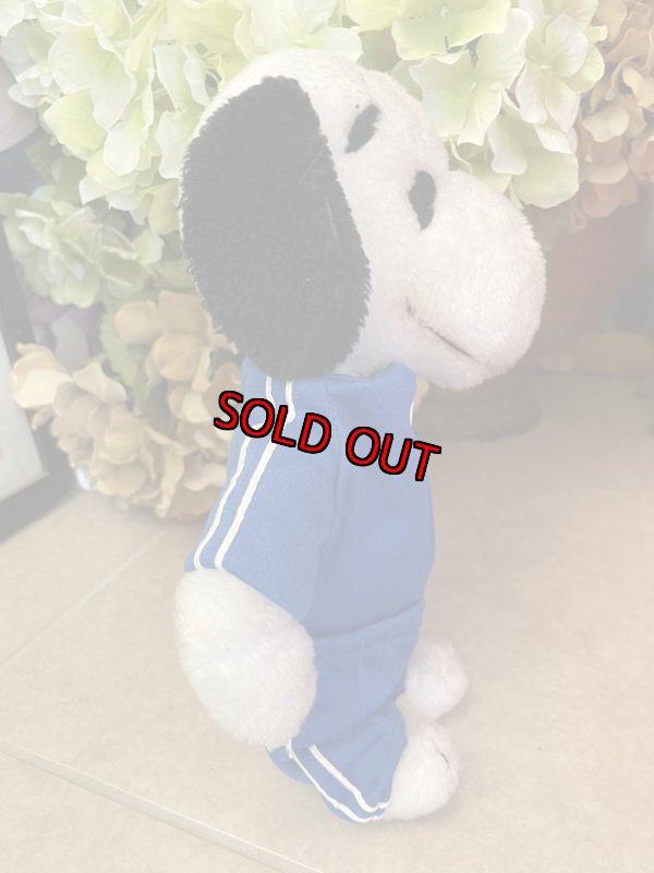 画像6: Snoopy Blue Sweat suits Plush Stuffed Doll (A) /スヌーピー ブルーのジャージセット ぬいぐるみ ドール (6)