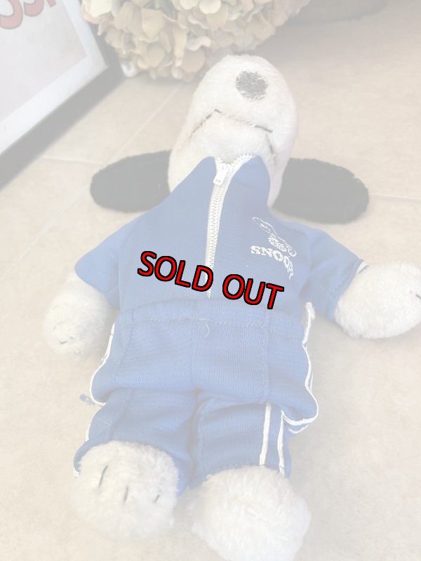 画像9: Snoopy Blue Sweat suits Plush Stuffed Doll (A) /スヌーピー ブルーのジャージセット ぬいぐるみ ドール (9)