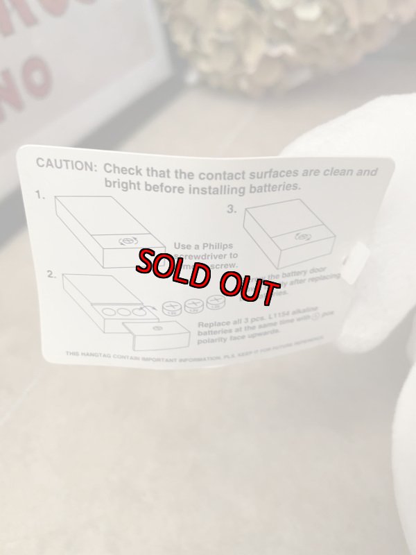 画像18: Phillsbury Dough Boy Battery Plush Doll with Tag 1998 / ピルズベリー　ドゥボーイ  タグ付き電動ぬいぐるみ (18)