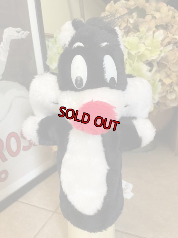 画像1: Looney Tunes  Sylvester Mighty Star Plush Doll hand puppet 1971 / ルーニーチューンズ　シルベスター　ぬいぐるみハンドパペット　 (1)