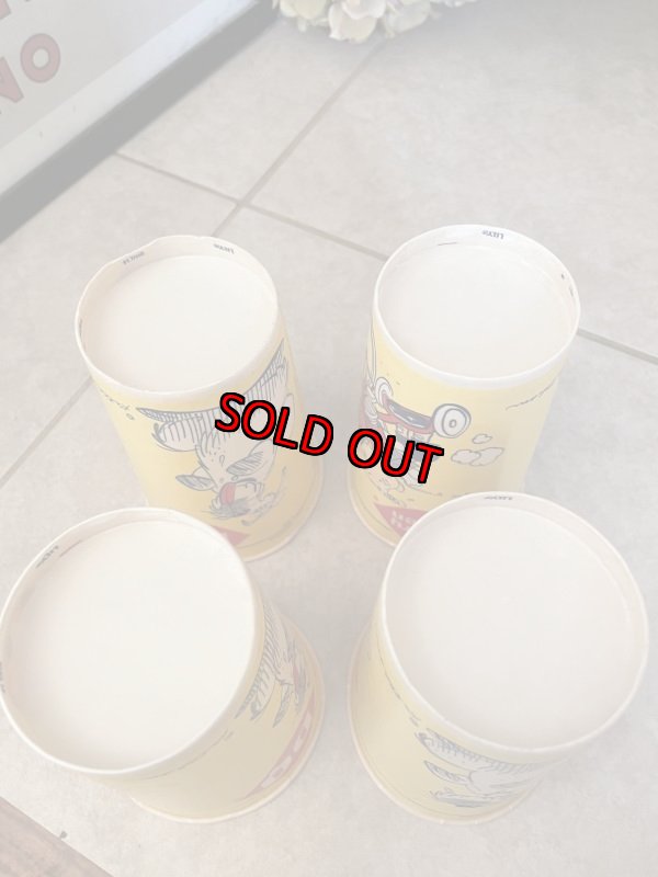 画像6: Dairy Queen Dennis The Menace Yellow Wax Long Cup Set Of 4 / ディリークィーン　デニス　ザ　メナス　ワックスペーパー　カップ　4個セット (6)