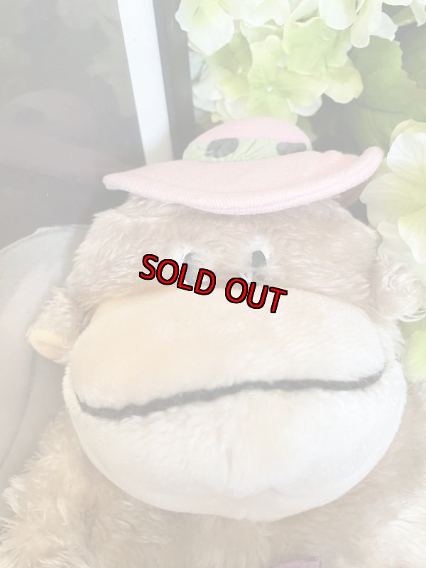 画像7: Hanna Barbera Magilla Gorilla with pink hat Plush Doll 1985 / ハンナバーベラ　マギラ・ゴリラ　ピンクの帽子　大きめゴンちゃんぬいぐるみ (7)