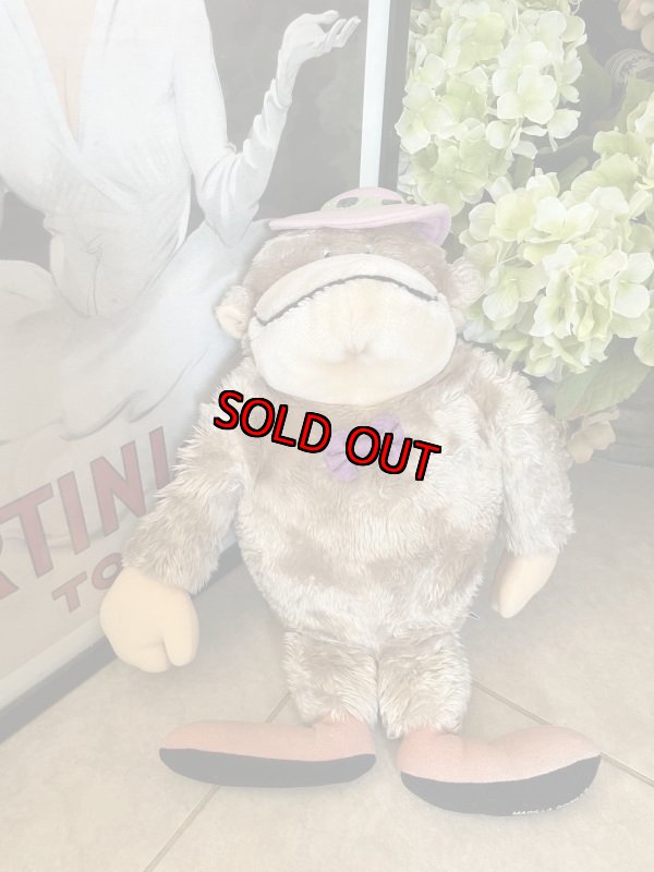 画像1: Hanna Barbera Magilla Gorilla with pink hat Plush Doll 1985 / ハンナバーベラ　マギラ・ゴリラ　ピンクの帽子　大きめゴンちゃんぬいぐるみ (1)