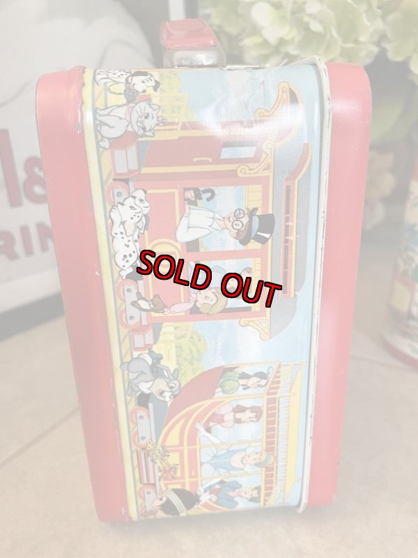 画像5: Mickey Mouse Disney Express Tin Lunch Box With Thermos / ミッキーマウスのディズニーエクスプレス、ティン製　ランチボックス 水筒付き 70年代 (5)