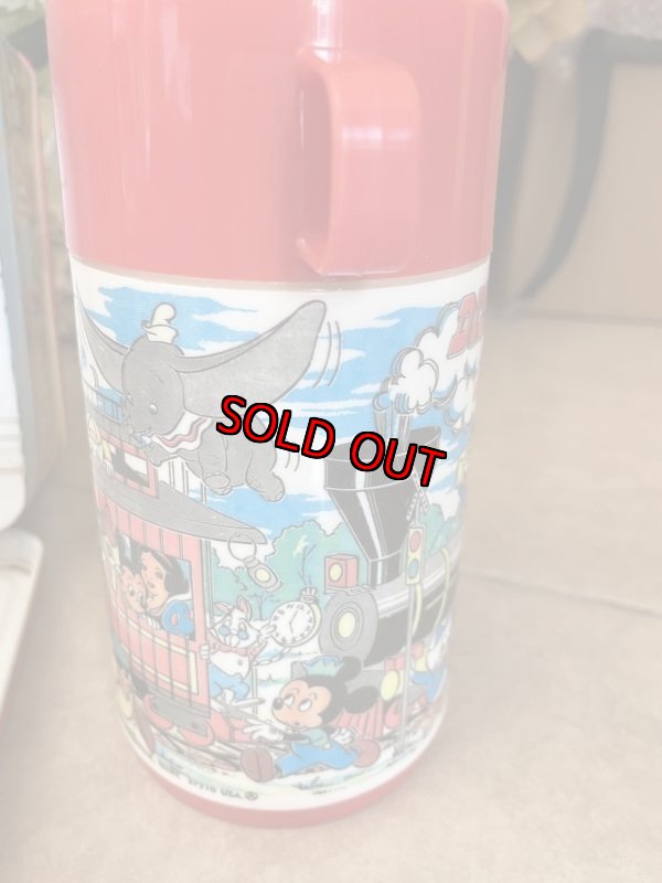 画像10: Mickey Mouse Disney Express Tin Lunch Box With Thermos / ミッキーマウスのディズニーエクスプレス、ティン製　ランチボックス 水筒付き 70年代 (10)