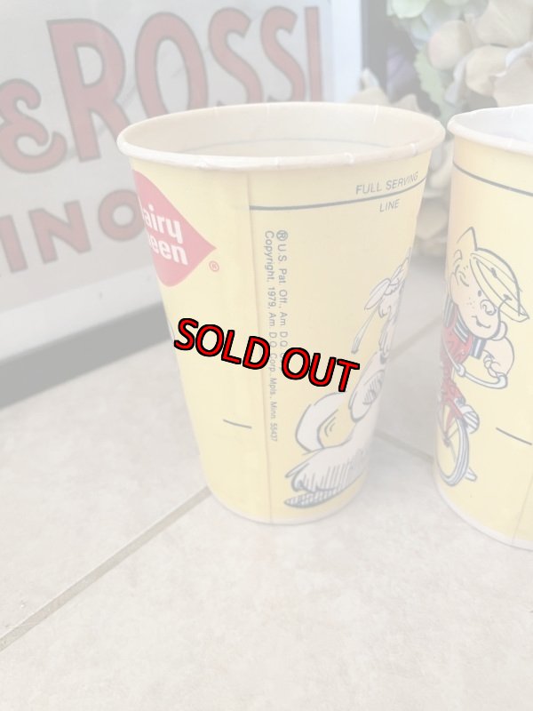 画像3: Dairy Queen Dennis The Menace Yellow Wax Long Cup Set Of 4 / ディリークィーン　デニス　ザ　メナス　ワックスペーパー　カップ　4個セット (3)