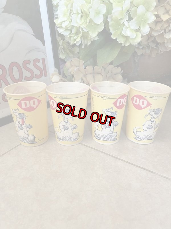 画像4: Dairy Queen Dennis The Menace Yellow Wax Long Cup Set Of 4 / ディリークィーン　デニス　ザ　メナス　ワックスペーパー　カップ　4個セット (4)