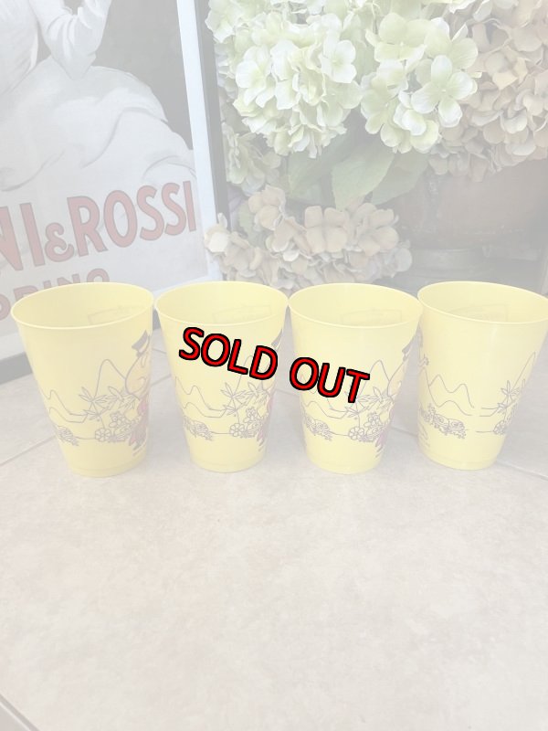 画像6: McDonald’s Yellow Plastic Cup mayor McCheese Set of 4 (C) 1977 / マクドナルドのプラスチック製、メイヤーマックチーズ、イエローコップ、4個セット (6)