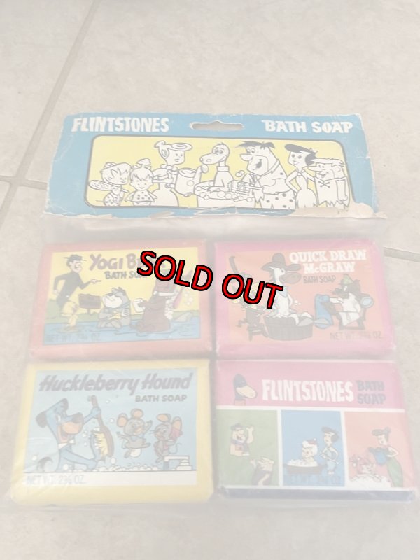 画像13:  Hanna barbera Yogi Huckleberry,Flintstones 1976 soap set of 4 (A) / ハンナバーベラ　ヨギ、ハックル、フリントストーン　袋入りソープ4個セット (13)