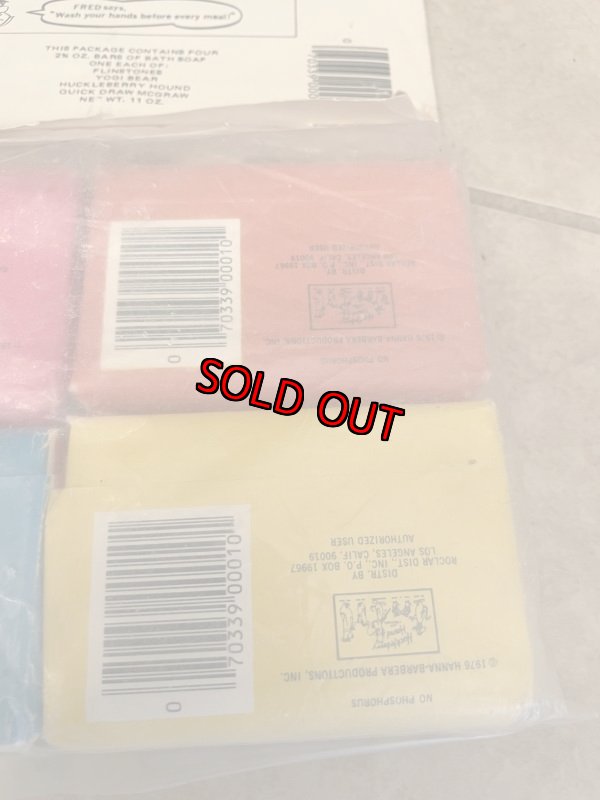 画像8:  Hanna barbera Yogi Huckleberry,Flintstones 1976 soap set of 4 (A) / ハンナバーベラ　ヨギ、ハックル、フリントストーン　袋入りソープ4個セット (8)