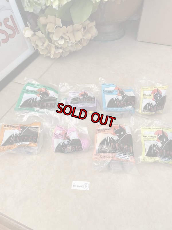 画像1: McDonald’s Batman Happy Meal Complete set of 8 (B) /  マクドナルドのバットマン、ハッピーミールトイ　コンプリート8個セット (1)
