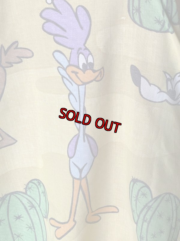 画像9: Looney Tunes Yellow Flat Fabric Sheet / ルーニーチューンズのイエロー、フラットシーツ (9)