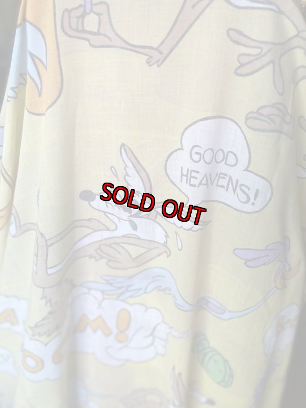 画像4: Looney Tunes Yellow Flat Fabric Sheet / ルーニーチューンズのイエロー、フラットシーツ (4)