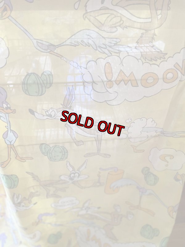 画像6: Looney Tunes Yellow Flat Fabric Sheet / ルーニーチューンズのイエロー、フラットシーツ (6)