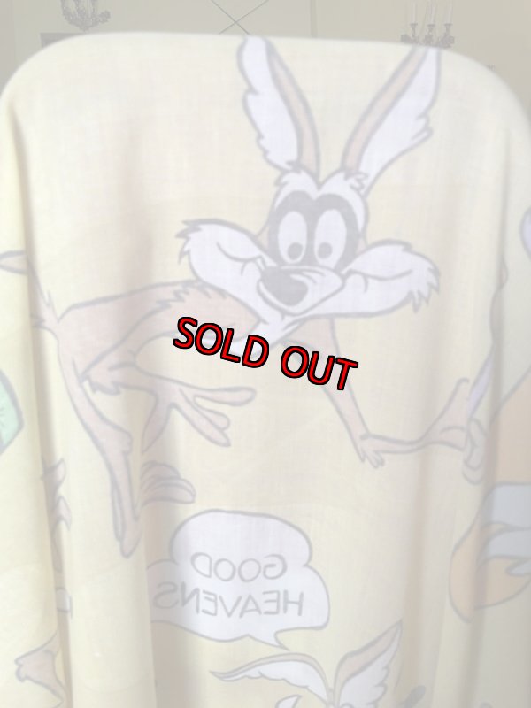 画像8: Looney Tunes Yellow Flat Fabric Sheet / ルーニーチューンズのイエロー、フラットシーツ (8)