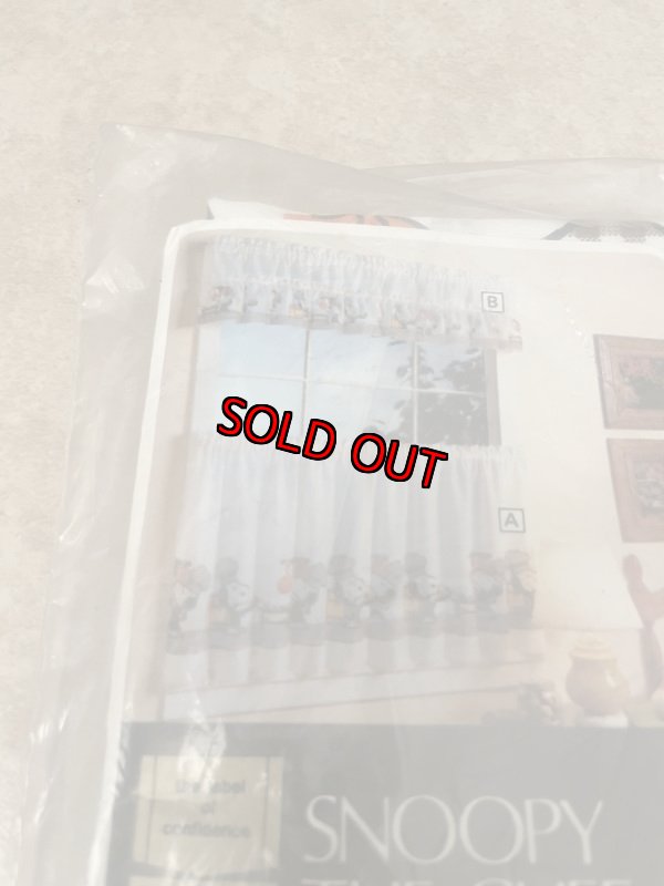 画像14: Snoopy The Chef Curtain Panel (A) / スヌーピー 袋入り窓のカーテン Aタイプ 1枚入り (14)