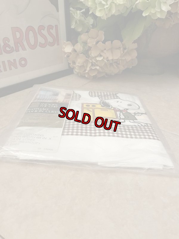 画像12: Snoopy The Chef Curtain Panel (A) / スヌーピー 袋入り窓のカーテン Aタイプ 1枚入り (12)