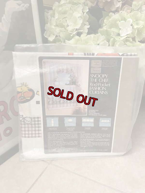画像9: Snoopy The Chef Curtain Panel (A) / スヌーピー 袋入り窓のカーテン Aタイプ 1枚入り (9)