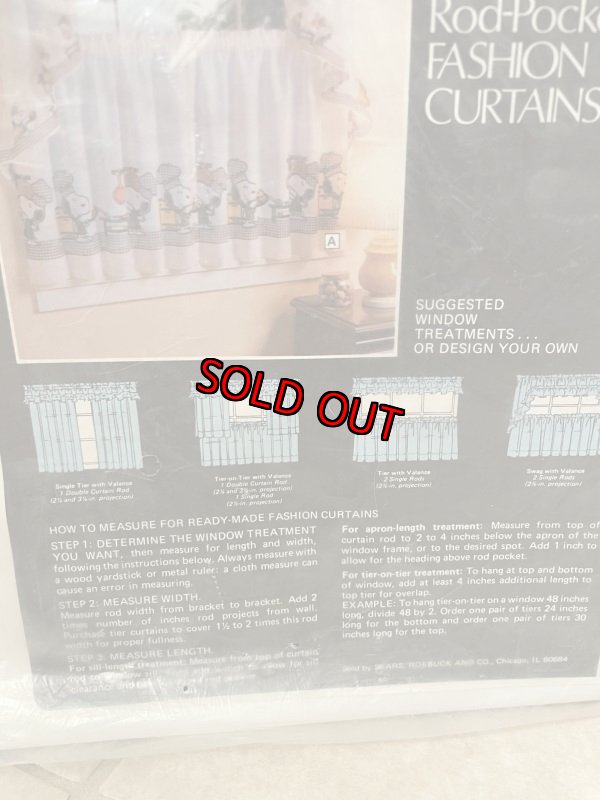 画像10: Snoopy The Chef Curtain Panel (A) / スヌーピー 袋入り窓のカーテン Aタイプ 1枚入り (10)