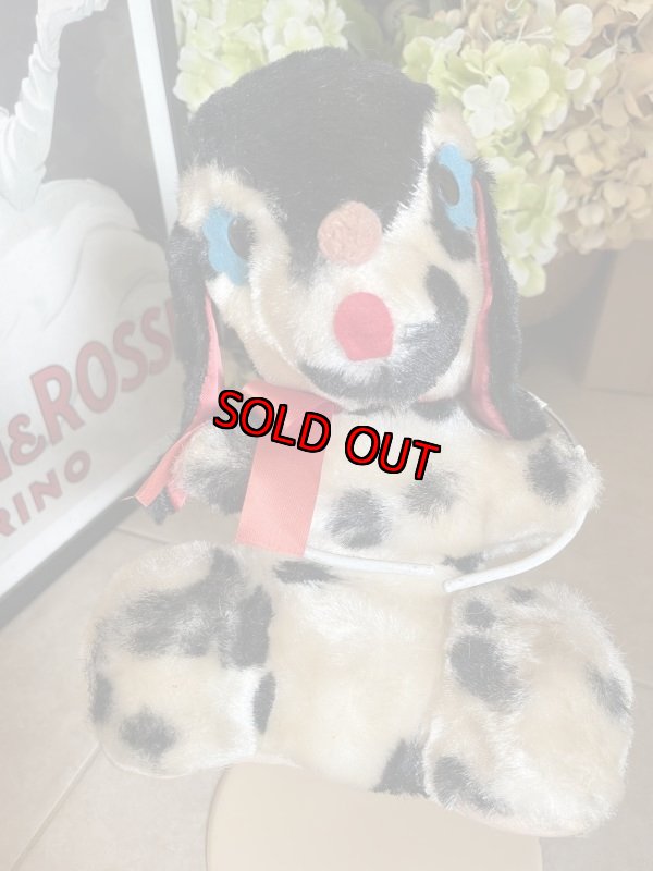 画像1: Carnival black spot dog Stuffed Plush Doll / カーニバル　白黒ぬいぐるみ　 (1)