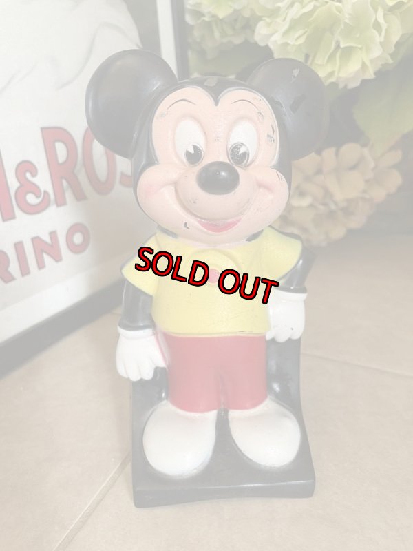 画像1: Disney Mickey Mouse  Vinyl doll coin bank / ディズニーのミッキーマウス　ソフビ　貯金箱 (1)