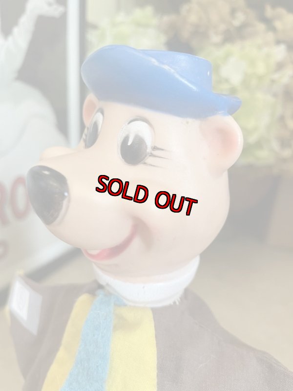 画像10: Hanna Barbera Yogi Bear Face Rubber Hand Puppet Fabric 1959 (B) / ハンナバーベラ　ヨギベア　ラバーフェイス　パペット　布 (10)