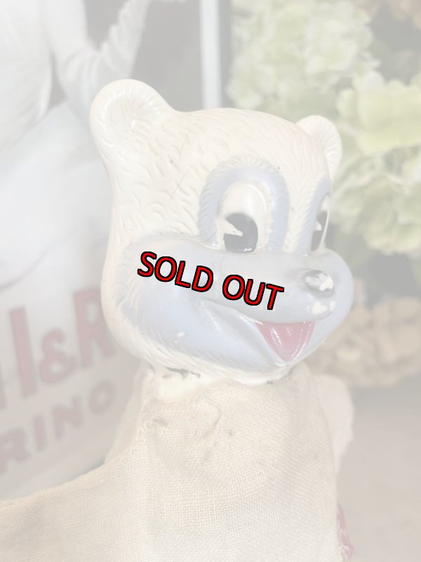 画像6: Teddy Snow Crop rubber face Hand puppet / テディ　スノー　クロップのラバーフェイスハンドパペット (6)