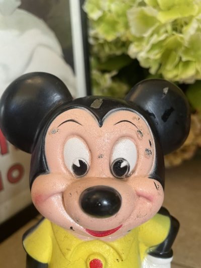 画像1: Disney Mickey Mouse  Vinyl doll coin bank / ディズニーのミッキーマウス　ソフビ　貯金箱