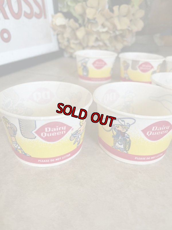 画像3:  Dairy Queen Dennis The Menace Yellow Wax Cup Set Of 6 / ディリークィーン　デニス　ザ　メナス　ワックスペーパー　カップ　6個セット (3)