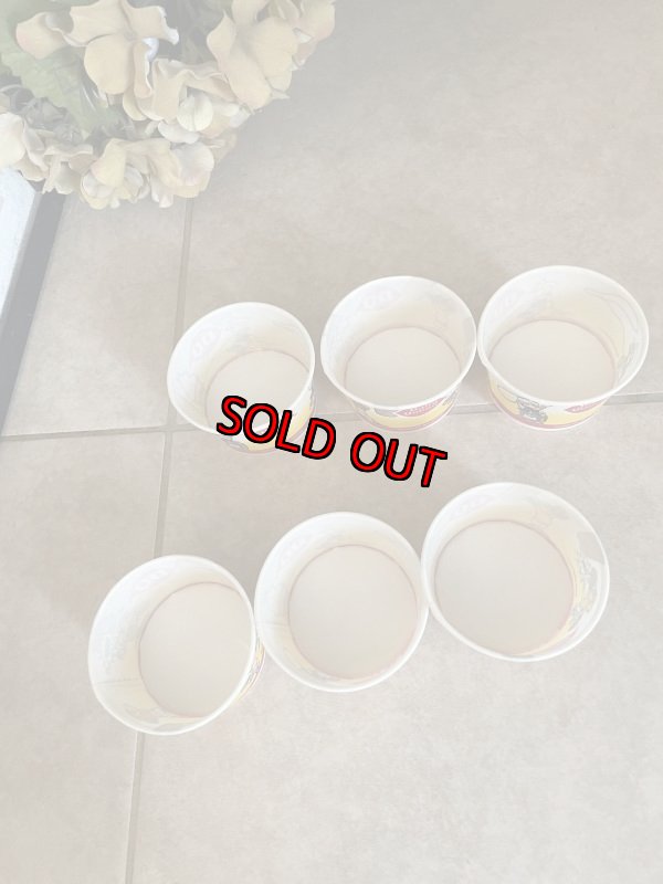 画像2:  Dairy Queen Dennis The Menace Yellow Wax Cup Set Of 6 / ディリークィーン　デニス　ザ　メナス　ワックスペーパー　カップ　6個セット (2)