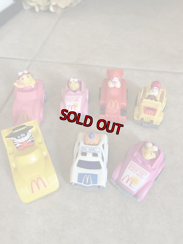 画像1: McDonald’s meal toy set of 7 / マクドナルドのミニカー　ミールトイ  80年代　7点セット (1)