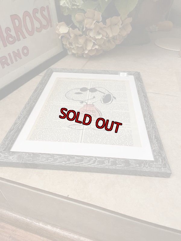 画像9: Peanuts Snoopy Cool Joe wall Frame (B) / ピーナッツ　スヌーピー  クールジョー　アートプリント　壁掛けフレーム (9)