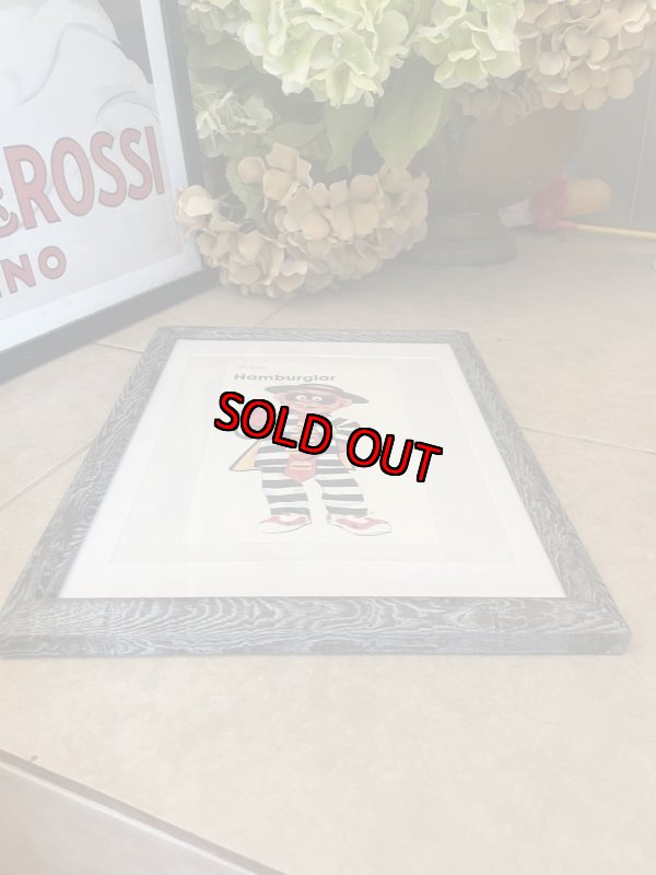 画像8: McDonald’s hamberglar wall Frame / マクドナルド　ハンバーグラー　壁掛けフレーム (8)