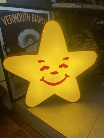 画像1: Carl’s Jr Lighted Up Star Store Display sign / カールスジュニア星のサイン　電光看板、ストアディスプレイ