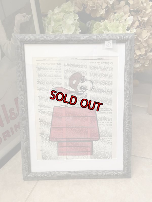 画像1: Peanuts Snoopy Red Baron wall Frame (C) / ピーナッツ　スヌーピー  レッドバロン　アートプリント　壁掛けフレーム (1)