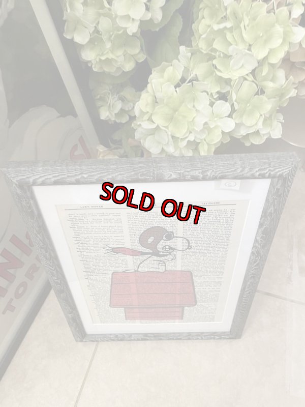 画像2: Peanuts Snoopy Red Baron wall Frame (C) / ピーナッツ　スヌーピー  レッドバロン　アートプリント　壁掛けフレーム (2)