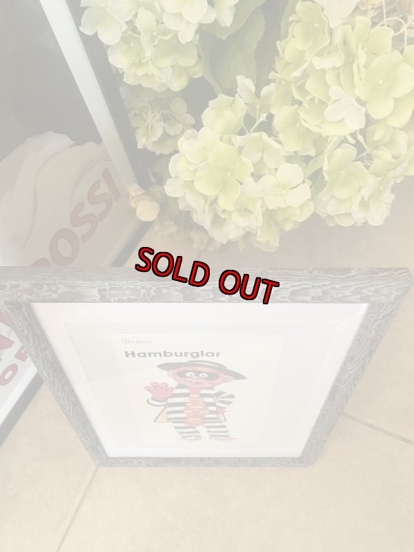 画像4: McDonald’s hamberglar wall Frame / マクドナルド　ハンバーグラー　壁掛けフレーム (4)